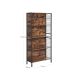 Mobilier bibliotecă industrială, 74x30x154,5 cm, negru și im