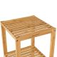 Raft din bambus natural 5 polițe 33x33x146 cm pentru baie și