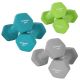 Set gantere colorate cu suport, 6 bucăți, 1-3 kg, pentru acț