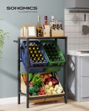 Raft metalic robust pentru sticle și fructe, ajustabil, 117x