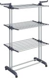 Uscător de rufe vertical pliabil pe 3 niveluri, gri, 64 × 12