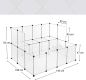 Țarc alb modular pentru iepuri și rozătoare, 143x108x92 cm