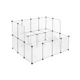 Țarc alb modular pentru iepuri și rozătoare, 143x108x92 cm