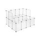 Țarc alb modular pentru iepuri și rozătoare, 143x108x92 cm