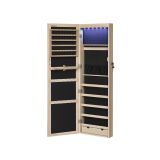 Dulăpior suspendat pentru bijuterii cu iluminare LED și ogli