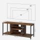 Comodă TV cu cadru metalic, maro rustic, 120×40×50 cm