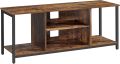 Comodă TV cu cadru metalic, maro rustic, 120×40×50 cm
