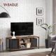 Comodă TV cu cadru metalic, maro rustic, 120×40×50 cm