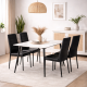 Set de scaune de sufragerie din piele ecologică, 96x41x48 cm