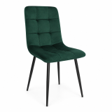 Set de scaune de sufragerie, catifea verde, 4 bucăți