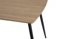 Masă de sufragerie din lemn natural, cu picioare negre, 120