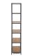Raft metalic modern negru-natur 185x114x35 cm
