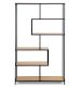Raft metalic modern negru-natur 185x114x35 cm