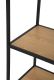 Raft metalic modern negru-natur 185x114x35 cm