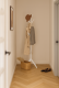 Cuier din lemn de pin alb, 175 cm, design modern
