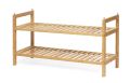 Raft pentru pantofi din bambus cu două etaje, 69 cm