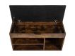 Dulap pentru pantofi cu bancă, negru/maro, 80 x 44 x 30 cm