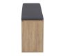 Dulap pentru pantofi cu bancă, culoare naturală/gri, 103 x 4