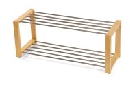 Raft metalic pentru pantofi, finisaj natural, 80 x 32 x 30 c