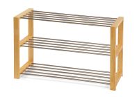 Raft metalic pentru pantofi, finisaj natural, 80 x 50 x 30 c