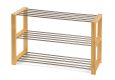 Raft metalic pentru pantofi, finisaj natural, 80 x 50 x 30 c