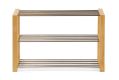 Raft metalic pentru pantofi, finisaj natural, 80 x 50 x 30 c