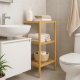 Raft din bambus, 3 rafturi, culoare naturală, 83 x 33 x 37 c