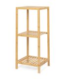 Raft din bambus, 3 rafturi, culoare naturală, 83 x 33 x 37 c