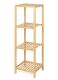 Raft din bambus cu 4 rafturi, culoare naturală, 110 x 33 x 3
