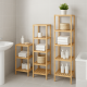 Raft din bambus cu 4 rafturi, culoare naturală, 110 x 33 x 3