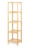 Raft din bambus cu 5 rafturi, culoare naturală, 140 x 33 x 3