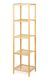 Raft din bambus cu 5 rafturi, culoare naturală, 140 x 33 x 3