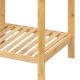 Raft din bambus cu 5 rafturi, culoare naturală, 140 x 33 x 3