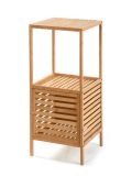 Raft din bambus cu uși, 80 x 35 x 35 cm