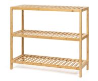 Raft din bambus cu 3 rafturi, culoare naturală, 60 x 69 x 25