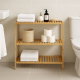 Raft din bambus cu 3 rafturi, culoare naturală, 60 x 69 x 25