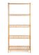Raft din bambus cu 5 rafturi, culoare naturală, 130 x 60 x 2