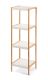Raft din bambus cu 4 rafturi, alb, 110 x 33 x 34 cmv