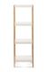 Raft din bambus cu 4 rafturi, alb, 110 x 33 x 34 cmv
