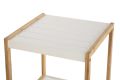Raft din bambus cu 4 rafturi, alb, 110 x 33 x 34 cmv