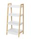 Raft din bambus cu 4 rafturi, alb, 85 x 39 x 29 cm