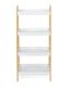 Raft din bambus cu 4 rafturi, alb, 85 x 39 x 29 cm