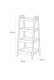 Raft din bambus cu 4 rafturi, alb, 85 x 39 x 29 cm