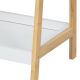 Raft din bambus cu 4 rafturi, alb, 85 x 39 x 29 cm