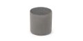 Taburet rotund din catifea gri, 36x33 cm, design modern