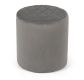 Taburet rotund din catifea gri, 36x33 cm, design modern