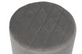 Taburet rotund din catifea gri, 36x33 cm, design modern