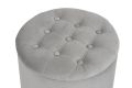 Taburet rotund din catifea gri 40x40 cm, design modern