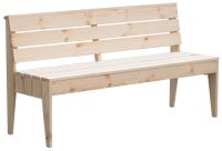 POOL bancă din lemn, 150 x 76 x 50 cm, naturală