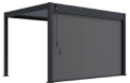 Paravan lateral aluminiu și textilenă, antracit, 3,4 m